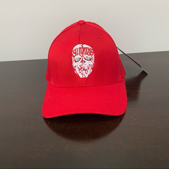 Vintage Simms Red Hat by Yupoong - Picture 1 of 4